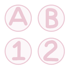 [LINE絵文字] English Capital letters in pink pastelの画像