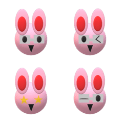 [LINE絵文字] 耳の大きいオタクウサギの絵文字の画像