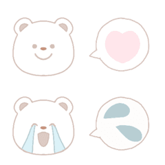 [LINE絵文字] シンプルくすみクマさんの画像