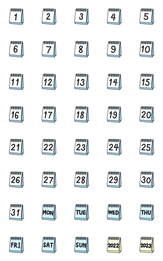 [LINE絵文字]Calendar 3の画像一覧