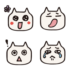 [LINE絵文字] やや四角いニャンコの絵文字。の画像