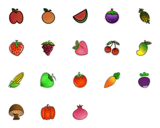 [LINE絵文字]Fruitfulの画像一覧
