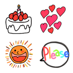 [LINE絵文字] kawaii simple emoji 1の画像