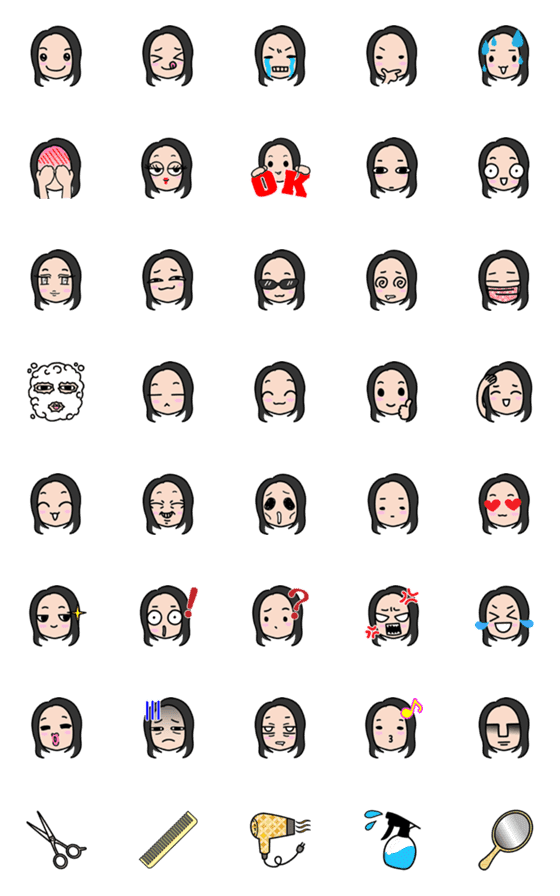 [LINE絵文字]Xinyi's emoji stickersの画像一覧