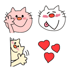 [LINE絵文字] tegaki cat emojiの画像
