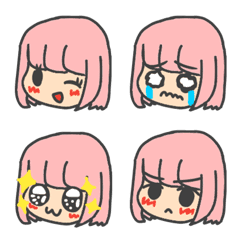[LINE絵文字] daily cute girlの画像