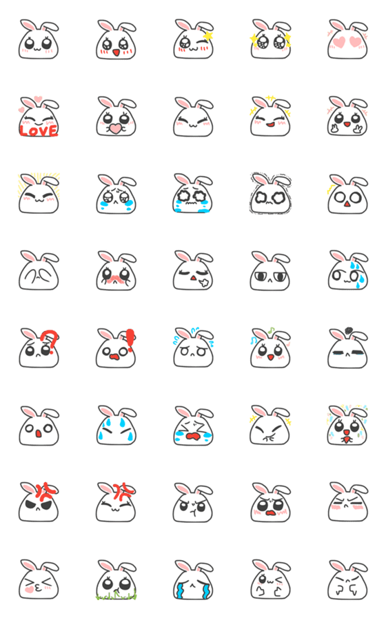 [LINE絵文字]daily rabbitの画像一覧