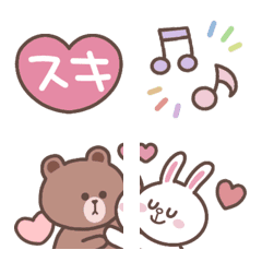 [LINE絵文字] 毎日使える！ブラウン＆フレンズのえもじの画像