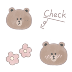 くまのクレヨン絵文字。(BROWN)の絵文字メイン画像