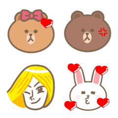 [LINE絵文字] BROWN ＆ FRIENDSの絵文字の画像