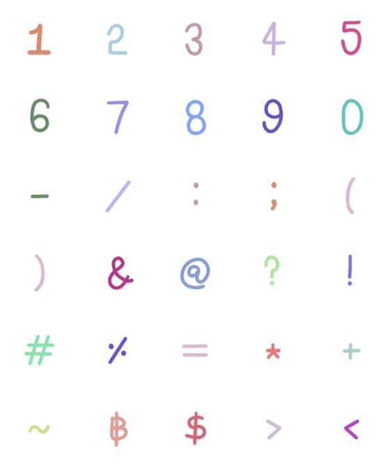 [LINE絵文字]Number meの画像一覧