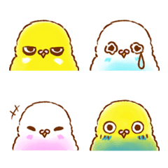 [LINE絵文字] 面白いことりたち！(セキセイインコ)の画像