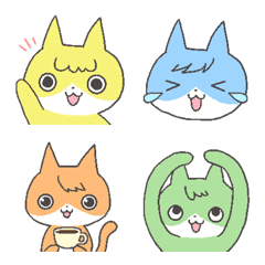 [LINE絵文字] パスフルねこの絵文字の画像