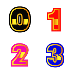 [LINE絵文字] Number emoji Dookdik 02の画像