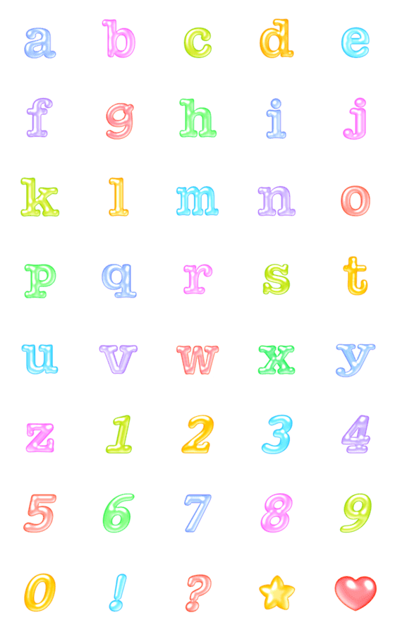 [LINE絵文字]abc jelly emoji (2)の画像一覧