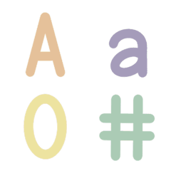 [LINE絵文字] English letters (1)の画像