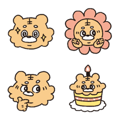 [LINE絵文字] Foodie Flower Tigerの画像