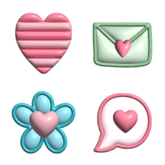 [LINE絵文字] Love Message 3Dの画像