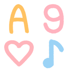 [LINE絵文字] A-Z 0-9 font Chalkの画像