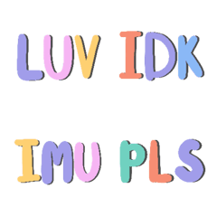 [LINE絵文字] Colorful emoji: Eng abbreviationsの画像