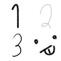 [LINE絵文字] number 3 styleの画像