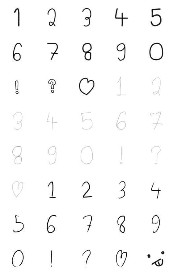 [LINE絵文字]number 3 styleの画像一覧