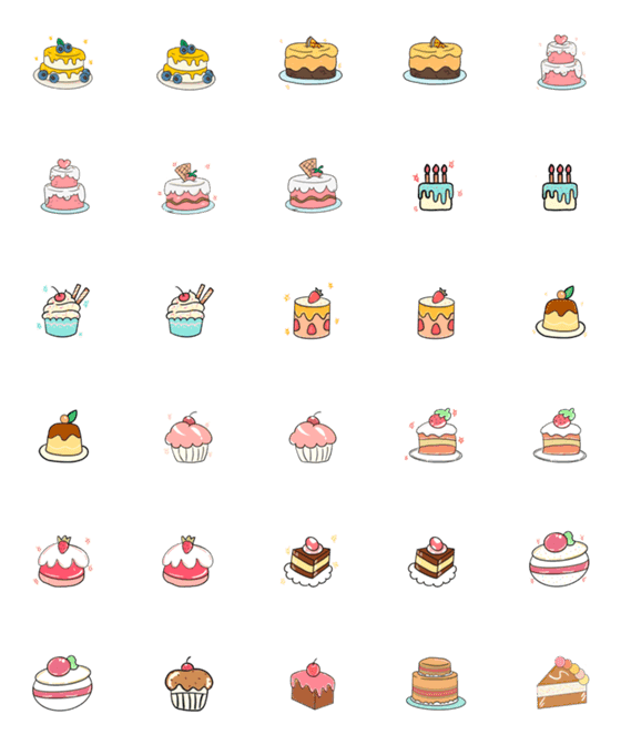 [LINE絵文字]Cakeの画像一覧