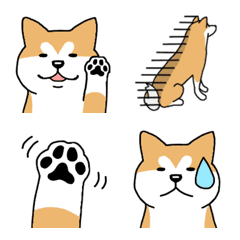 [LINE絵文字] 犬種別毎日使える可愛い秋田犬絵文字の画像