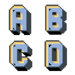 [LINE絵文字] Cute Pixel Alphabet 8bitの画像