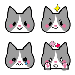 [LINE絵文字] ハチワレねこのミンちゃん絵文字の画像