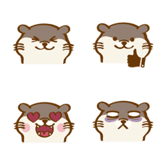 超かわいい怠惰なカワウソの絵文字メイン画像