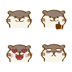 [LINE絵文字] 超かわいい怠惰なカワウソの画像