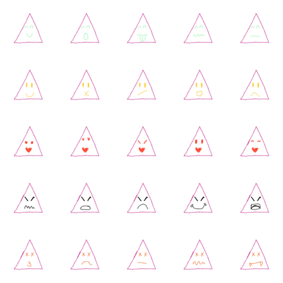 [LINE絵文字]Pink triangleの画像一覧