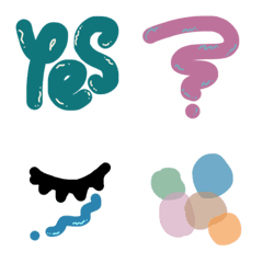 ポップでアートなおしゃれ絵文字の絵文字メイン画像