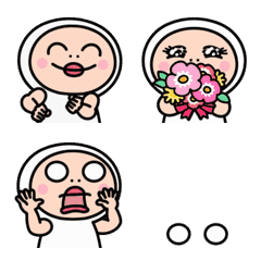 動く！しろめちゃん絵文字 ポジティブ編の絵文字メイン画像