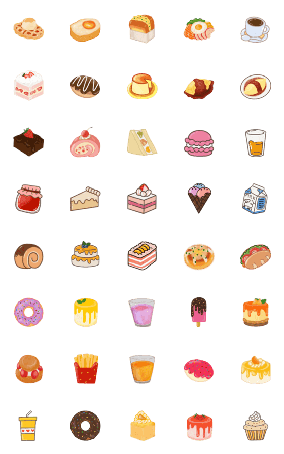 [LINE絵文字]lovely food 1の画像一覧