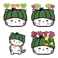 [LINE絵文字] 三毛猫のまいちゃん 絵文字 秋 2の画像