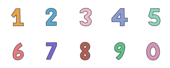 [LINE絵文字]number made by a newby creatorの画像一覧
