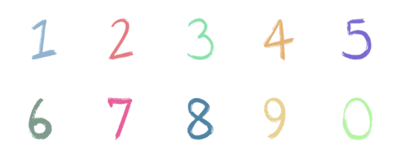 [LINE絵文字]number made by a newby creator2の画像一覧