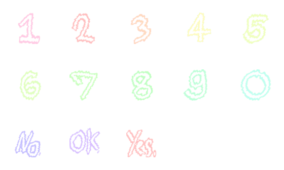 [LINE絵文字]Number v1.の画像一覧