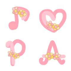 [LINE絵文字] flower yellow pink emojiの画像
