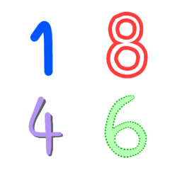 [LINE絵文字] Emoji Number0-9の画像