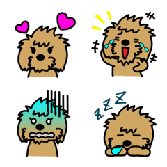 マルプー絵文字 マルチーズプードルmix犬の絵文字メイン画像