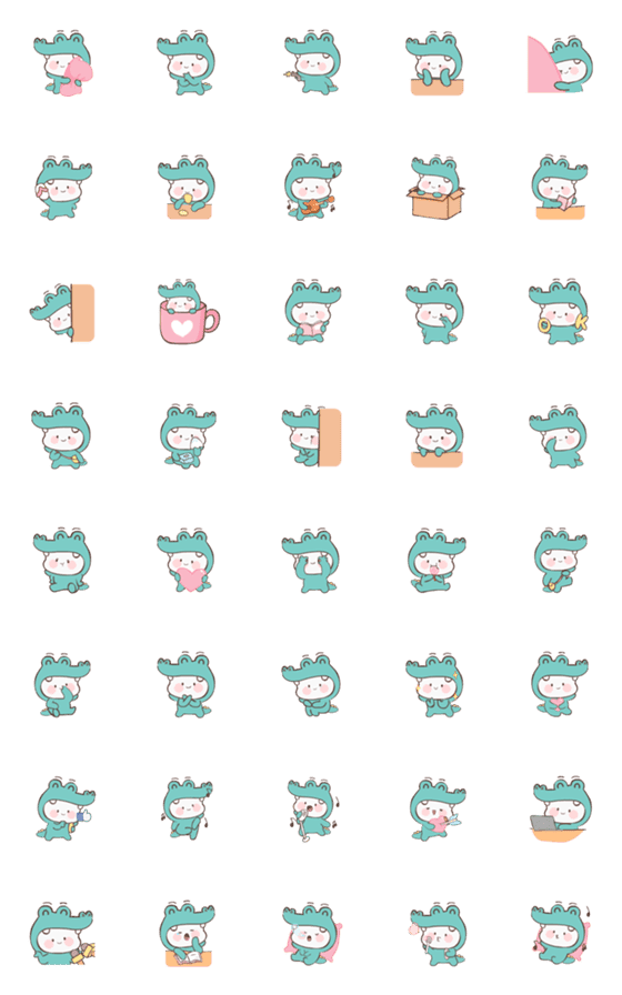 [LINE絵文字]Chubby Crocs (Emoji)の画像一覧