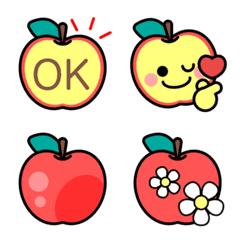 [LINE絵文字] 可愛いりんごがたくさん絵文字の画像