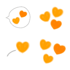 [LINE絵文字] ALLオレンジ！100%ハート！の画像