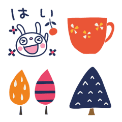 [LINE絵文字] 北欧スタイル☆ふんわかうさぎ絵文字の画像