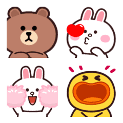 [LINE絵文字] Emoji:BROWN ＆ FRIENDSの画像