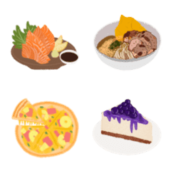 [LINE絵文字] What do you eat : food food foodie emojiの画像
