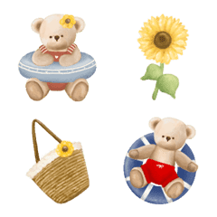 [LINE絵文字] my teddy bear / summerの画像